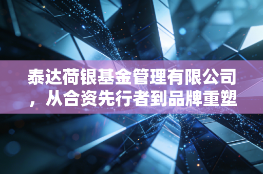 泰达荷银基金管理有限公司，从合资先行者到品牌重塑背后的注会视角与投资启示