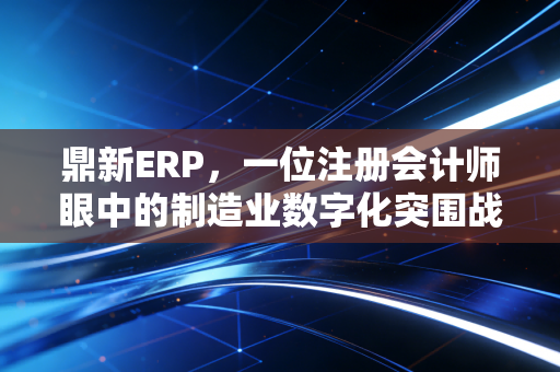 鼎新ERP，一位注册会计师眼中的制造业数字化突围战