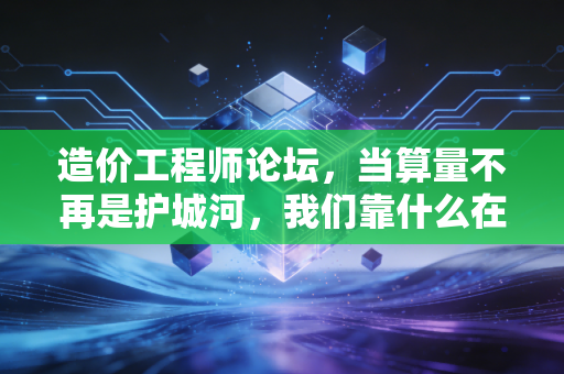 造价工程师论坛,当算量不再是护城河,我们靠什么在这个行业安身立命?