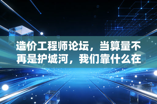 造价工程师论坛，当算量不再是护城河，我们靠什么在这个行业安身立命？