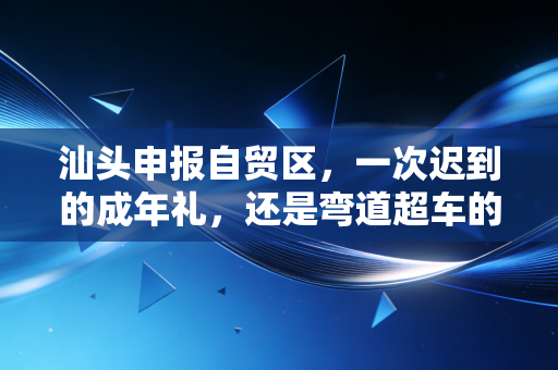 汕头申报自贸区，一次迟到的成年礼，还是弯道超车的关键一跃？