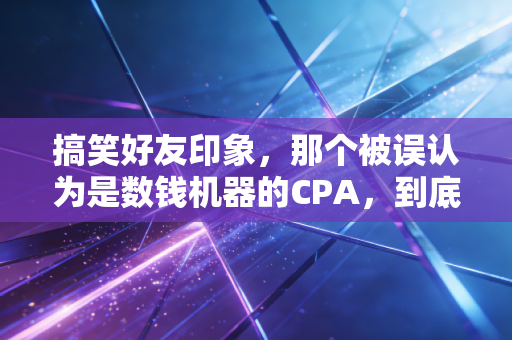 搞笑好友印象，那个被误认为是数钱机器的CPA，到底在经历什么人生？