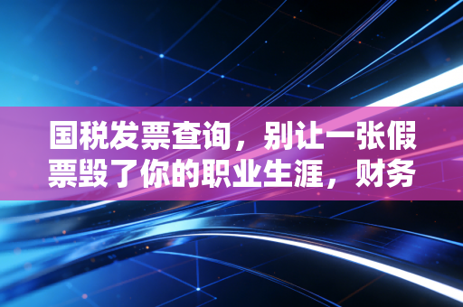 国税发票查询，别让一张假票毁了你的职业生涯，财务人必须掌握的避坑指南