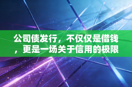 公司债发行，不仅仅是借钱，更是一场关于信用的极限博弈
