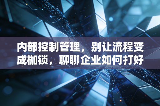 内部控制管理，别让流程变成枷锁，聊聊企业如何打好这场持久战