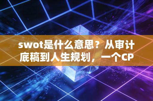 swot是什么意思？从审计底稿到人生规划，一个CPA老兵的实战心得