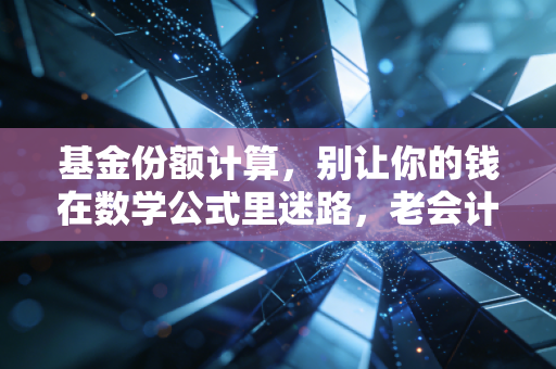 基金份额计算，别让你的钱在数学公式里迷路，老会计带你读懂背后的门道