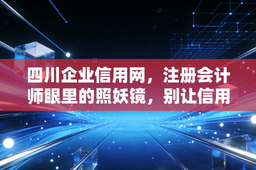 四川企业信用网，注册会计师眼里的照妖镜，别让信用毁了你的生意