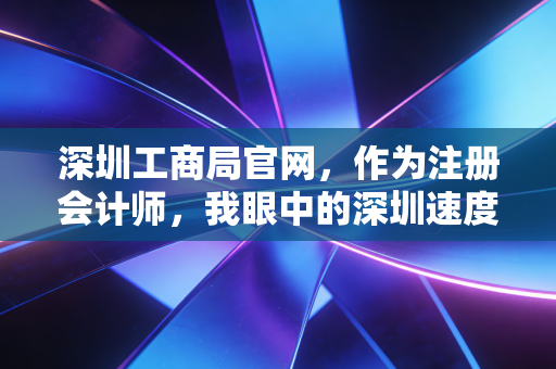 深圳工商局官网，作为注册会计师，我眼中的深圳速度与企业办事指南