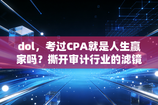 dol，考过CPA就是人生赢家吗？撕开审计行业的滤镜给你看真相