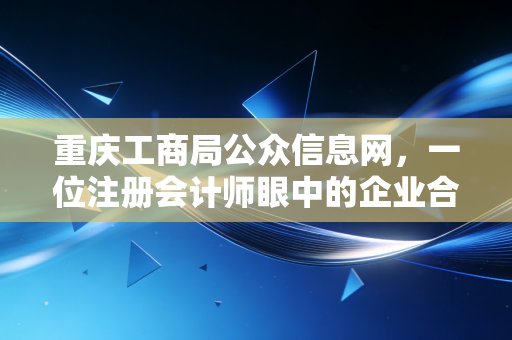 重庆工商局公众信息网，一位注册会计师眼中的企业合规与生存指南