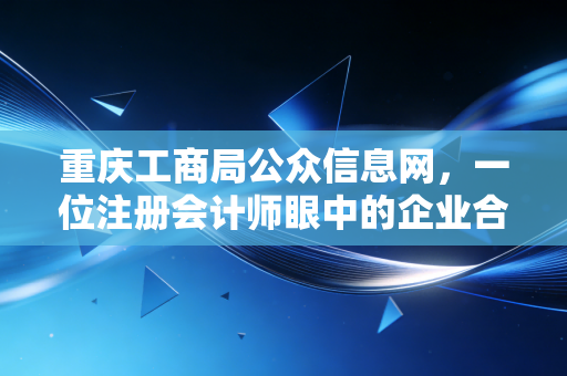 重庆工商局公众信息网，一位注册会计师眼中的企业合规与生存指南