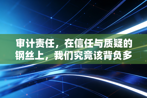 审计责任,在信任与质疑的钢丝上,我们究竟该背负多少?