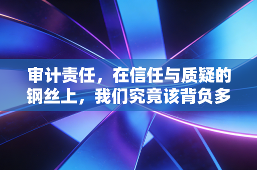 审计责任,在信任与质疑的钢丝上,我们究竟该背负多少?