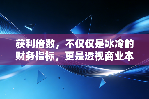 获利倍数，不仅仅是冰冷的财务指标，更是透视商业本质的显微镜