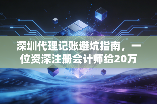 深圳代理记账避坑指南，一位资深注册会计师给20万创业者的真心话