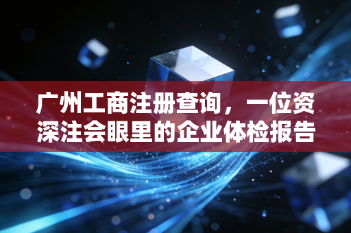 广州工商注册查询,一位资深注会眼里的企业体检报告,别让信息差坑了你