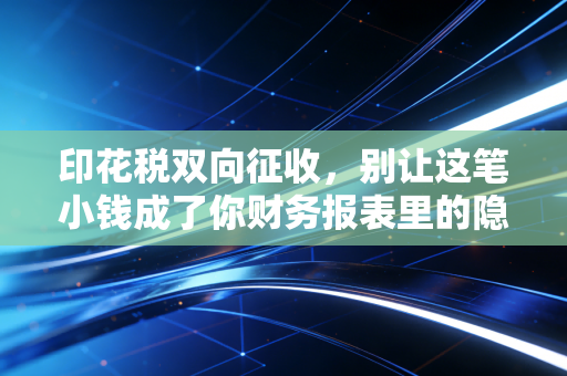 印花税双向征收，别让这笔小钱成了你财务报表里的隐形炸弹