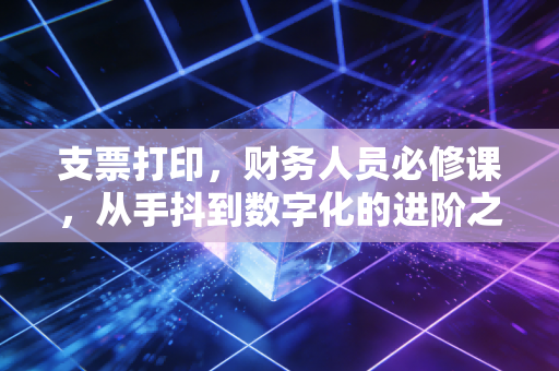支票打印,财务人员必修课,从手抖到数字化的进阶之路