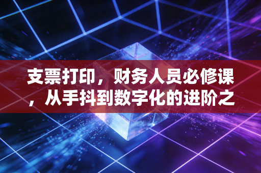 支票打印，财务人员必修课，从手抖到数字化的进阶之路