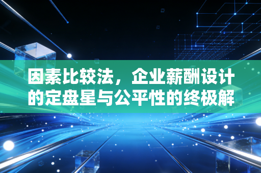 因素比较法，企业薪酬设计的定盘星与公平性的终极解药