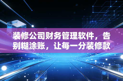 装修公司财务管理软件，告别糊涂账，让每一分装修款都花在刀刃上