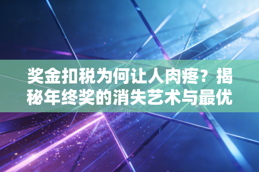 奖金扣税为何让人肉疼？揭秘年终奖的消失艺术与最优解法