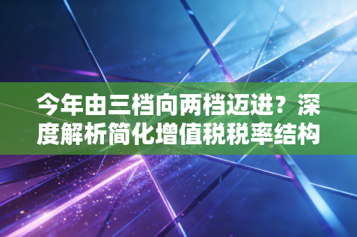 今年由三档向两档迈进？深度解析简化增值税税率结构的底层逻辑与实战应对