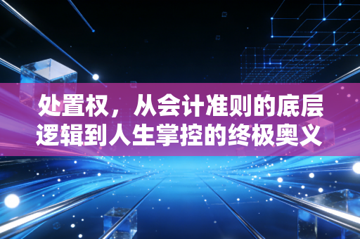 处置权，从会计准则的底层逻辑到人生掌控的终极奥义
