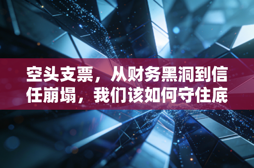 空头支票，从财务黑洞到信任崩塌，我们该如何守住底线？