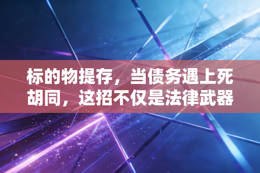 标的物提存，当债务遇上死胡同，这招不仅是法律武器，更是财务避风港