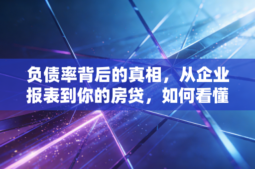 负债率背后的真相，从企业报表到你的房贷，如何看懂这笔账？