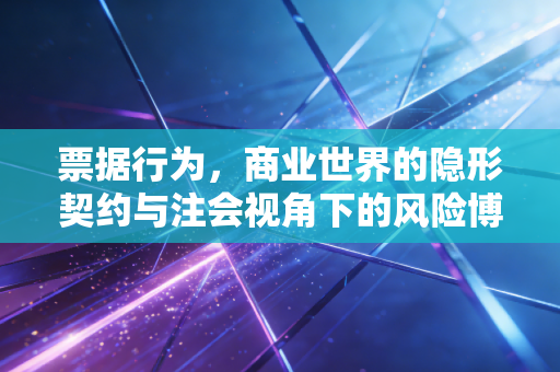 票据行为，商业世界的隐形契约与注会视角下的风险博弈