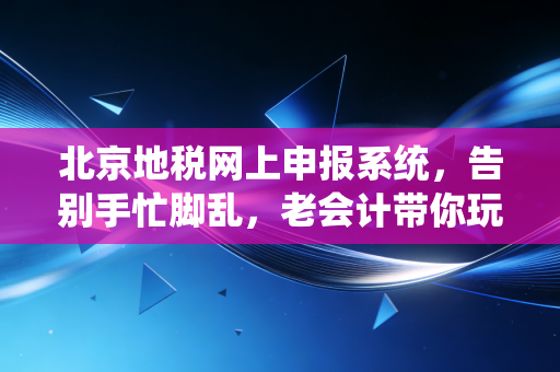 北京地税网上申报系统，告别手忙脚乱，老会计带你玩转指尖上的税务江湖