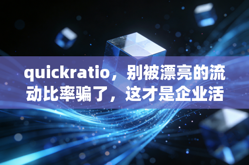 quickratio,别被漂亮的流动比率骗了,这才是企业活下去的真金白银