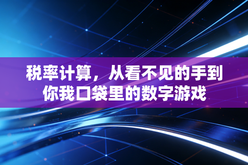 税率计算，从看不见的手到你我口袋里的数字游戏
