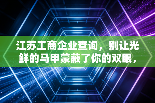 江苏工商企业查询，别让光鲜的马甲蒙蔽了你的双眼，一位老CPA的掏心窝子话