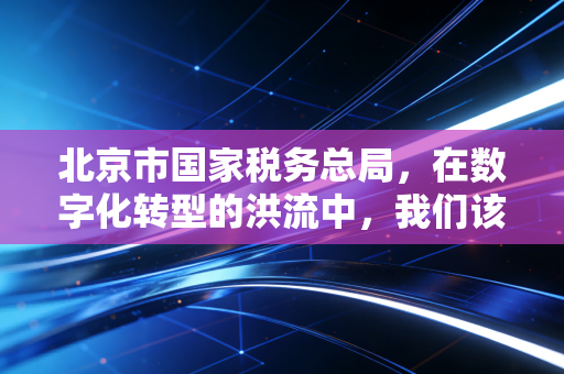 北京市国家税务总局，在数字化转型的洪流中，我们该如何重新定义税企关系？