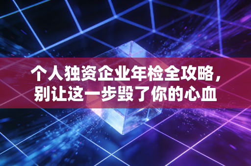 个人独资企业年检全攻略，别让这一步毁了你的心血