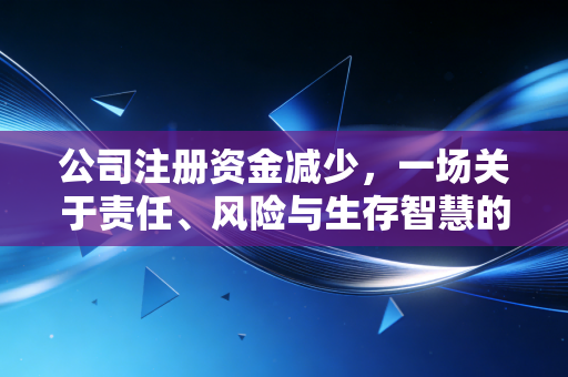 公司注册资金减少,一场关于责任、风险与生存智慧的减法运算