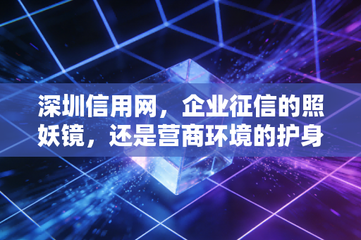 深圳信用网，企业征信的照妖镜，还是营商环境的护身符？——一个注会视角的深度解读