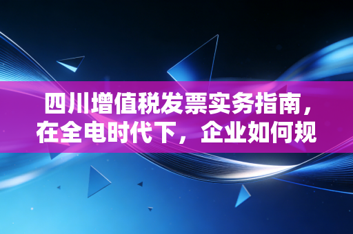 四川增值税发票实务指南，在全电时代下，企业如何规避风险与降本增效