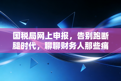 国税局网上申报，告别跑断腿时代，聊聊财务人那些痛并快乐着的申报日常