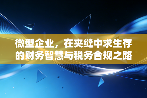 微型企业，在夹缝中求生存的财务智慧与税务合规之路