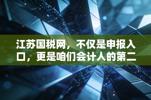 江苏国税网，不仅是申报入口，更是咱们会计人的第二战场