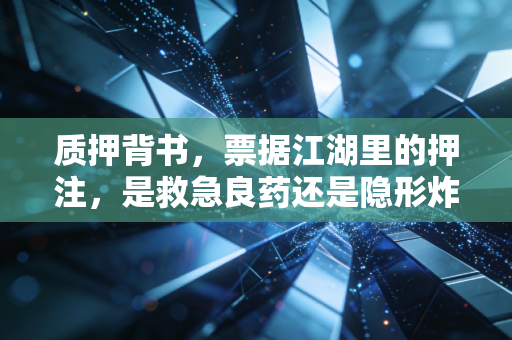 质押背书，票据江湖里的押注，是救急良药还是隐形炸弹？