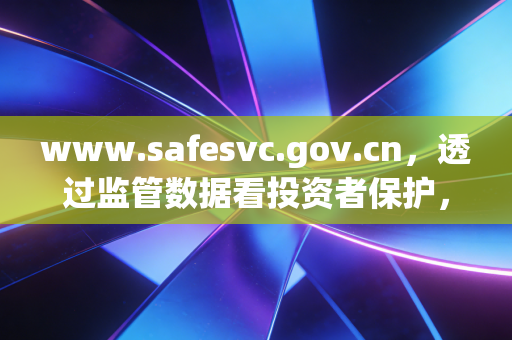 www.safesvc.gov.cn，透过监管数据看投资者保护，一名CPA眼中的金融安全网