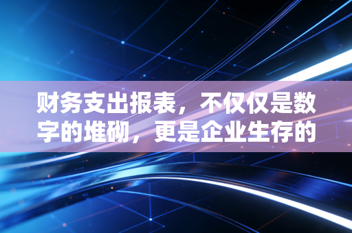 财务支出报表，不仅仅是数字的堆砌，更是企业生存的血泪史与战略图