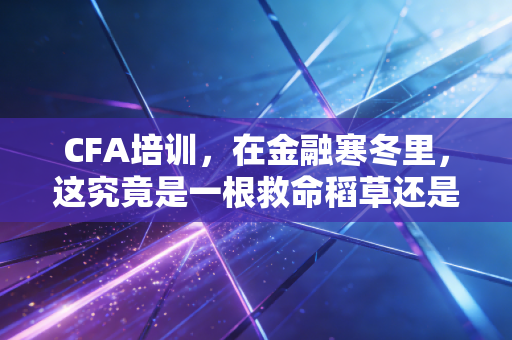 CFA培训，在金融寒冬里，这究竟是一根救命稻草还是昂贵的安慰剂？