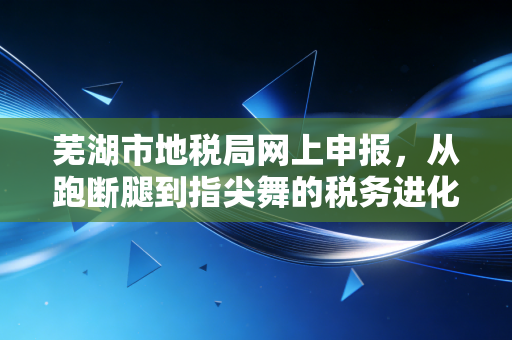 芜湖市地税局网上申报，从跑断腿到指尖舞的税务进化史